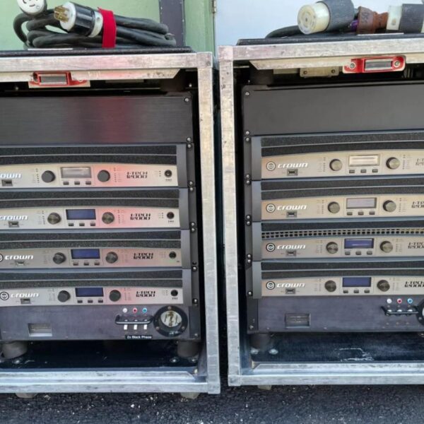 Crown I-Tech 12000HD Power Amplifier with Rack & Speaker Panel – Used